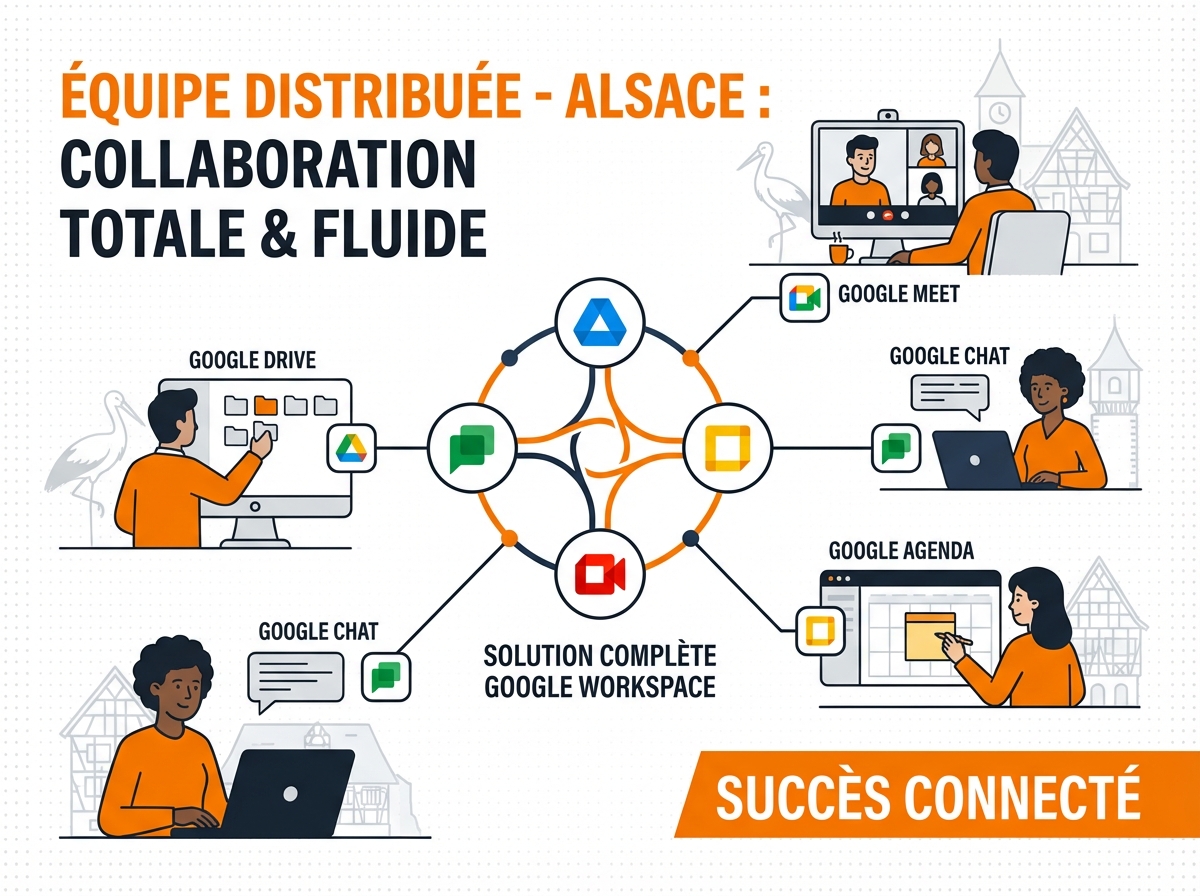 Conclusion Google Workspace équipe distante en Alsace - collaboration réussie et équipes connectées